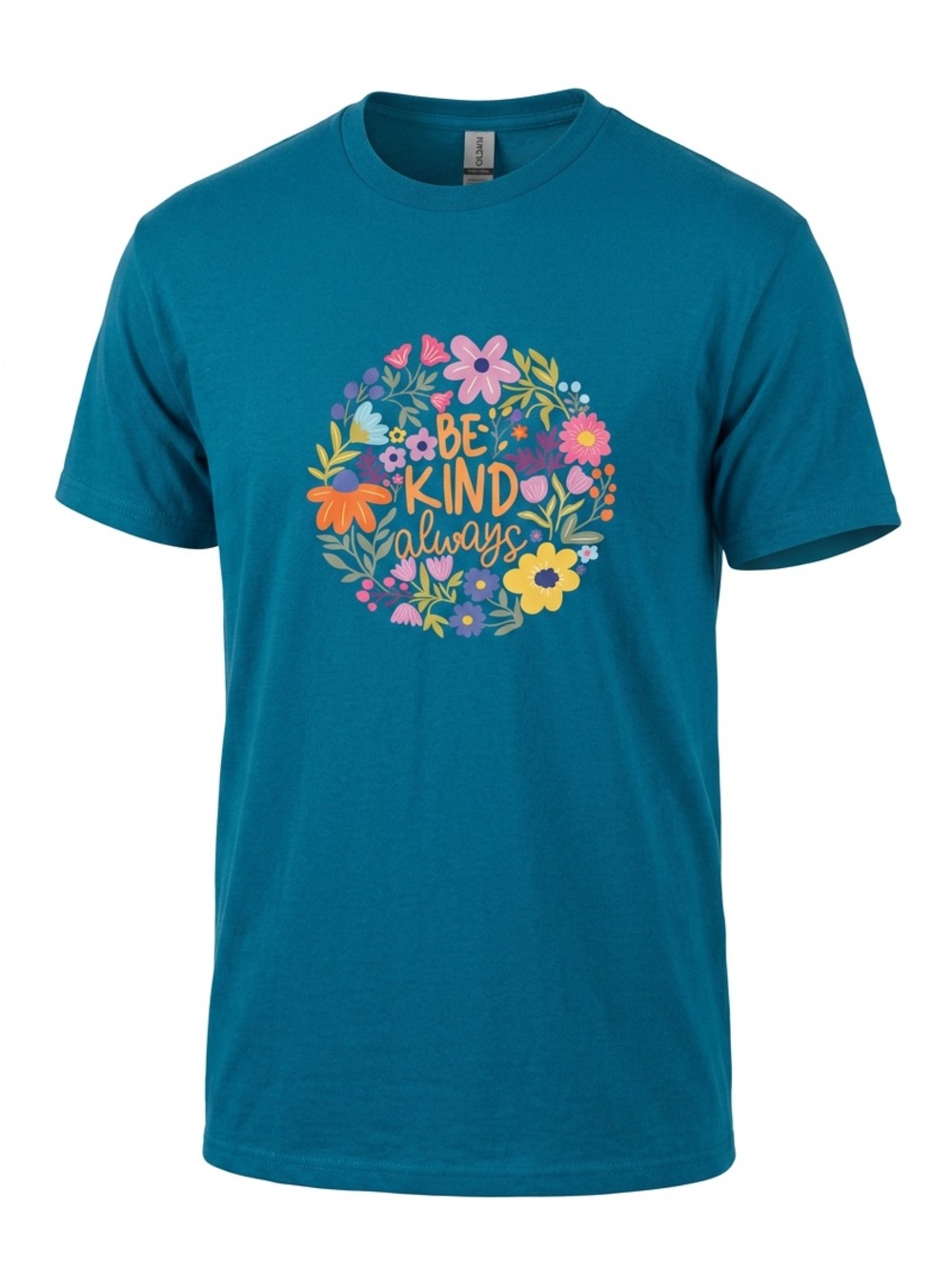 Women’s Sapphire Blue Premium Quality “Be Kind Always” T Shirt Sz XL
